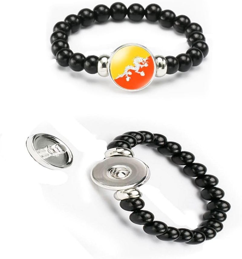 vmcoatdu National Flag Bracelet Elastic Rope Beaded Bracelet Support Your Country Travel Souvenir Gifts for Men Women - Image 4